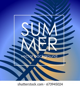 The concept of a postcard on a summer theme with summer attributes. Vector illustration, banner.
