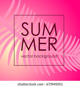 The concept of a postcard on a summer theme with summer attributes. Vector illustration, banner.