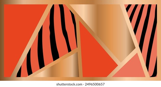 Сreative concept of postcards with an abstract image of a zebra, leopard in a minimalistic style. Modern art design templates for holidays, advertising, branding, banners, covers, label