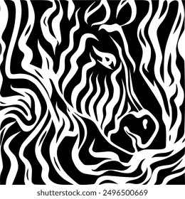 Сreative concept of postcards with an abstract image of a zebra, leopard in a minimalistic style. Modern art design templates for holidays, advertising, branding, banners, covers, label