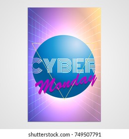 Concept of the poster. Cyber Monday. Vector.