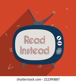 Concept for the power of knowledge, education and the power of reading. Flat design illustration.