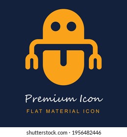 Concept premium material ui ux isolated vector icon in navy blue and orange colors