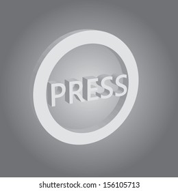 concept press button. vector illustration design.