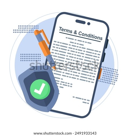 Concept of privacy policy terms, contract. sign legal documents, contracts or electronic agreements. Explore reading the terms and conditions of the contract. member agreements and agreements.