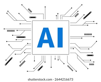 Concept: Problem Solving.  Cartoon character heads of People using AI. Includes face profiles, avatars, and icons. Close-up illustrations of AI Problem Solving. Vector illustration.
