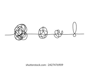 Concept for problem solving one line drawing vector illustration.