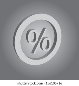 concept procent button. vector illustration design.