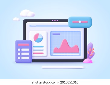 Concept of process optimization. Business improvement , development,  project planning, effective team work. 3d realistic vector illustration.