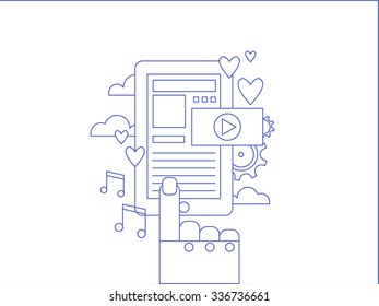 Concept of procrastination. Worker shelves his business. Flat vector illustration.