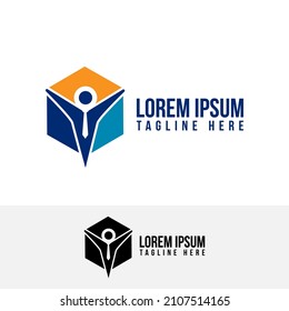 Concept of professional employee recruitment agency logo vector. Vector illustration EPS.8 EPS.10