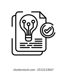 Concept Proof Outline Icon, Vector illustration