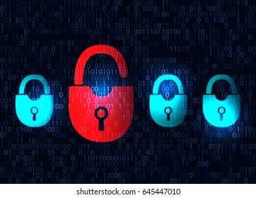 The concept of protecting personal data on the Internet. vector illustration