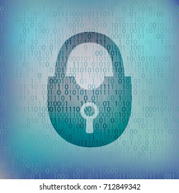 The concept of protecting personal data on the Internet. vector illustration
