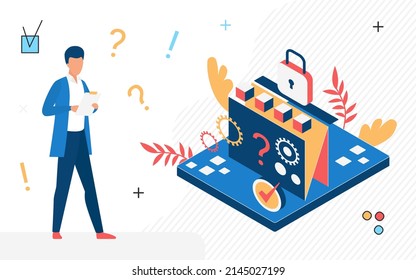 Concept of protecting websites from attacks, security of web applications. Data preservation technologies, isometric vector isolated