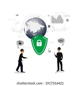concept of protection against hacking