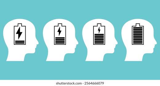 Concept of psychotherapy, brainstorming and mental problem solving with a human head in the background