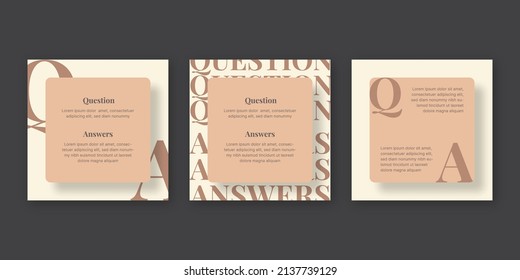 concept question and answer time for social media post template