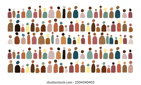 Concept of racial equality, anti-racism, diversity, stop racism, humanity, different wood textures, silhouette, diverse cultures, cultural diversity, wooden face shape, Cooperation, collaboration