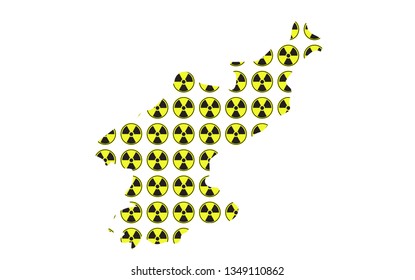 Concept of radioactive map of North Korea