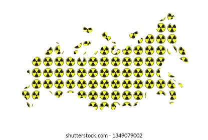 Concept of radioactive map of Russia