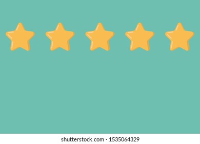 concept of raking with five star icon symbol flat vector illustration