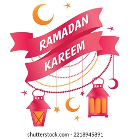 concept of ramadan kareem blessed months vector illustration design