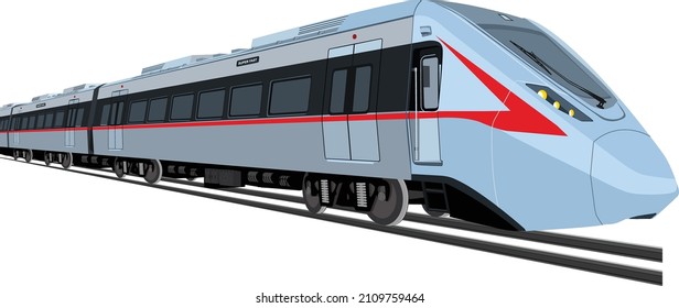 Concept of Rapid train illustration