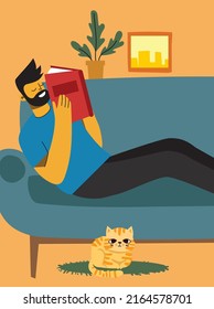 The concept of reading day. People hold a book in their hands. Human character on the background. Flat design style vector cards.