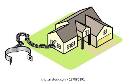 Concept: real estate trap.