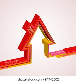Concept real estate for your business. Vector background. Best choice