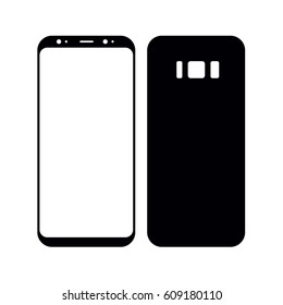Concept Realistic smartphone. Perfect to present your screen design application. Vector Illustration