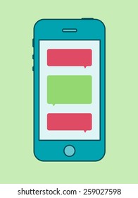 concept of receiving text messages, vector illustration