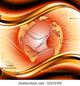 concept red globe