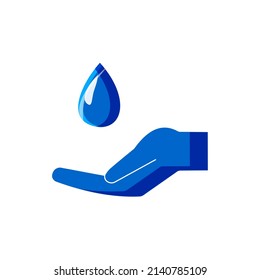 El concepto de lavado regular de manos con jabón y tratamiento antiséptico. Desinfección manual. Eliminación de microorganismos e impurezas, hidratando la piel. Proteger y salvar el agua. Vector.