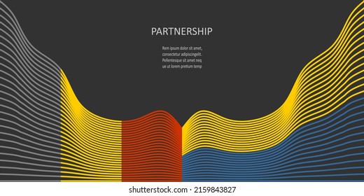 Concept of relationships between Belgium and Ukraine . Waved national flags. Teamwork concept.