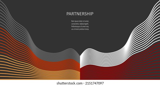 Concept of relationships between Germany and Poland. Waved national flags. Teamwork concept.