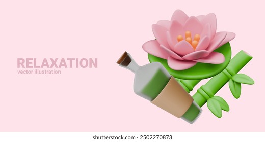 Concept of relaxation. Natural elements for complete rest