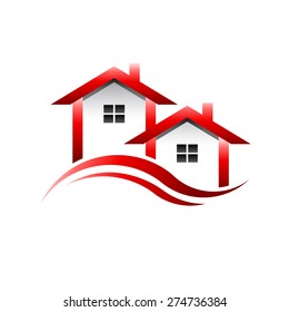 Concept of residential business, real estate, construction of houses