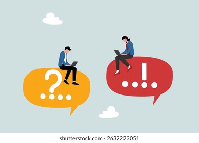 The concept of resolution or advice, working in dialogue with questions and answers. Questions and Answers, FAQs, FAQs, frequently asked questions, information, or solutions to solve p