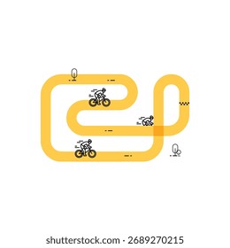 Concept: Retargeting process shows user journey from clicking an ad to being tracked and retargeted, highlighting user, website, and ad icons. Outline diagram