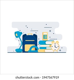 Concept return to school,concept web page back to school