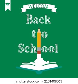 concept of returning to school, welcome to school, learning, end of quarantine, vector illustration