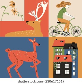 Concept, rewilding. Promoting diversity of the natural world