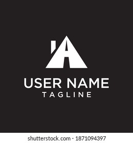 el concepto de un logotipo de carretera con una casa única, simple para un logotipo que se dirija a casa
