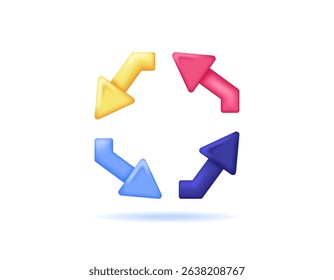 concept of rotation, rotating, refreshing, repeating, replaying, reloading. looping, auto, and synchronization. illustration of an arrow rotating or circling. symbol or icon. minimalist 3d style