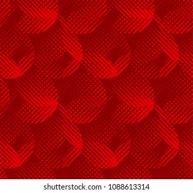 concept round red geometric seamless pattern. raster line modern repeatable motif. stock vector surface design illustration. graphic element for fabric, background, wrapping paper.