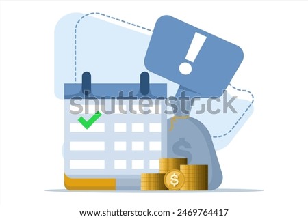 The concept of Salary Ladder is an automatic or recurring payment schedule agenda that is successfully created on the calendar and check marks, tax bill time, budget income day date, financial plan.