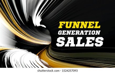 Concept of sales funnel, targeting, SEO, SMM marketing. Vector illustration of a flow, funnel