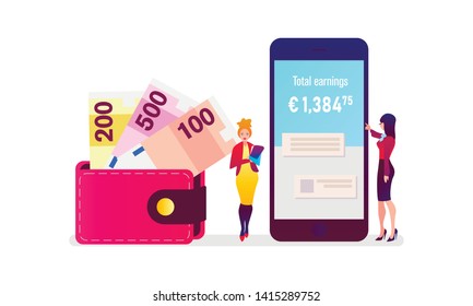 Concept save time, Money saving. Online shopping sale consumerism and online vector image.